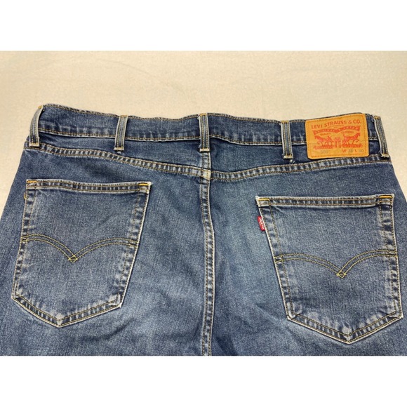 Levi Strauss & Co 505 Regular Fit Straight Leg Jeans Blue Wash Mens Size 38x30 - Picture 3 of 9